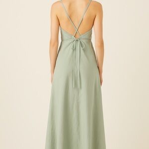 Banana Republic Light Green Backless Dress Size 0 NWT